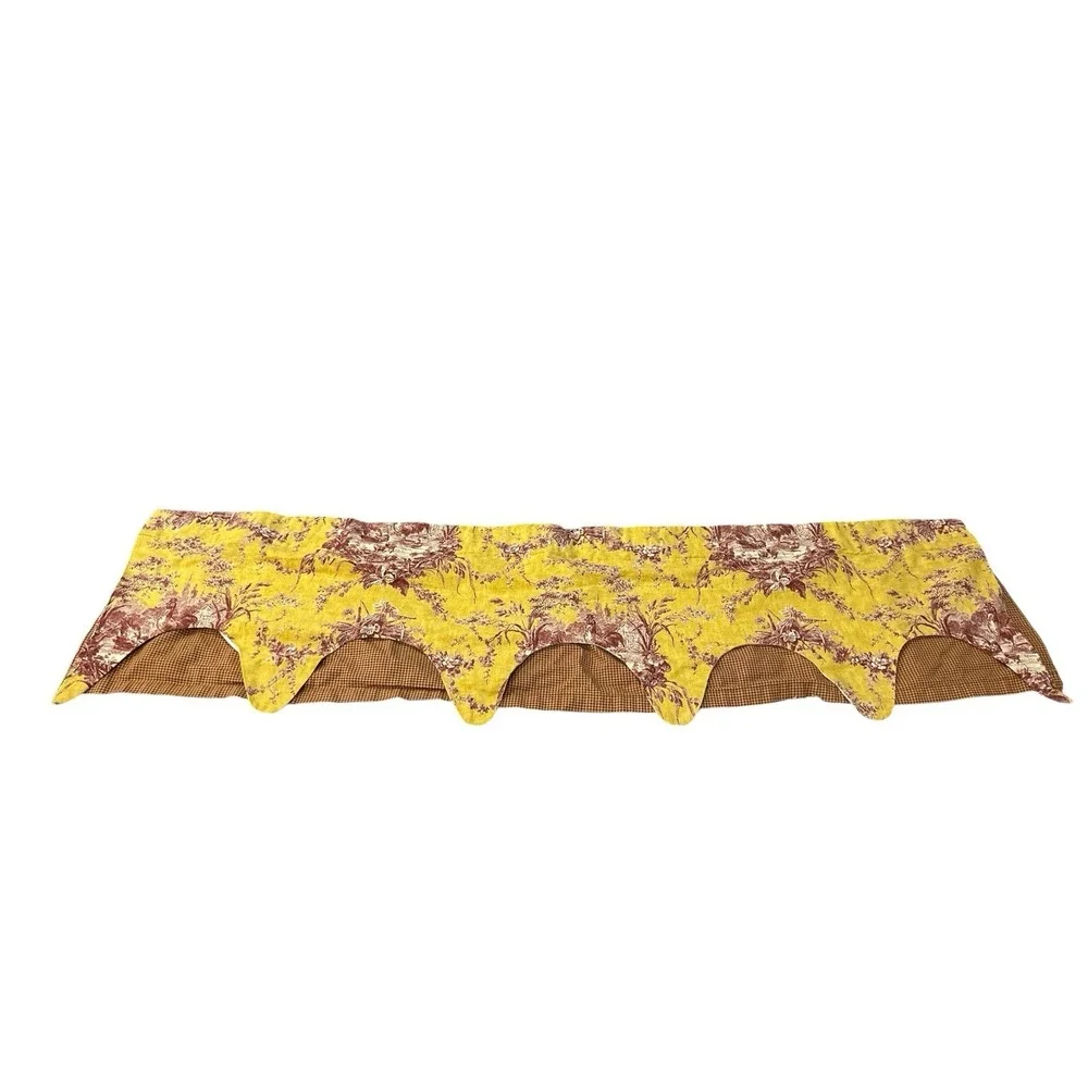 Waverly‎ French Country  2-Tier Scalloped Valance ~ La Petite Ferme Rooster